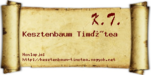 Kesztenbaum Timótea névjegykártya
